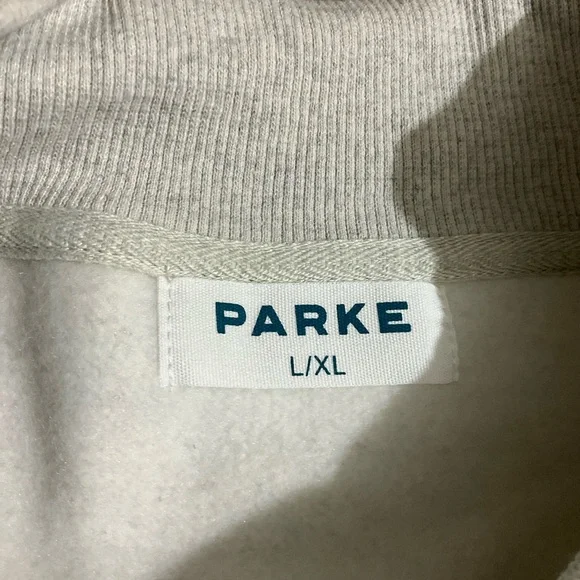 Parke Light Gray Sweatshirt Parke Varsity Mockneck - Picture 7 of 11